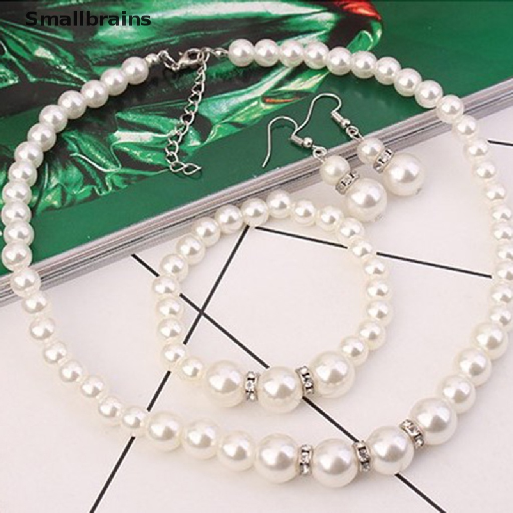 Bộ Trang Sức Đính Ngọc Trai Nhân Tạo Thời Trang Dành Cho Nữ