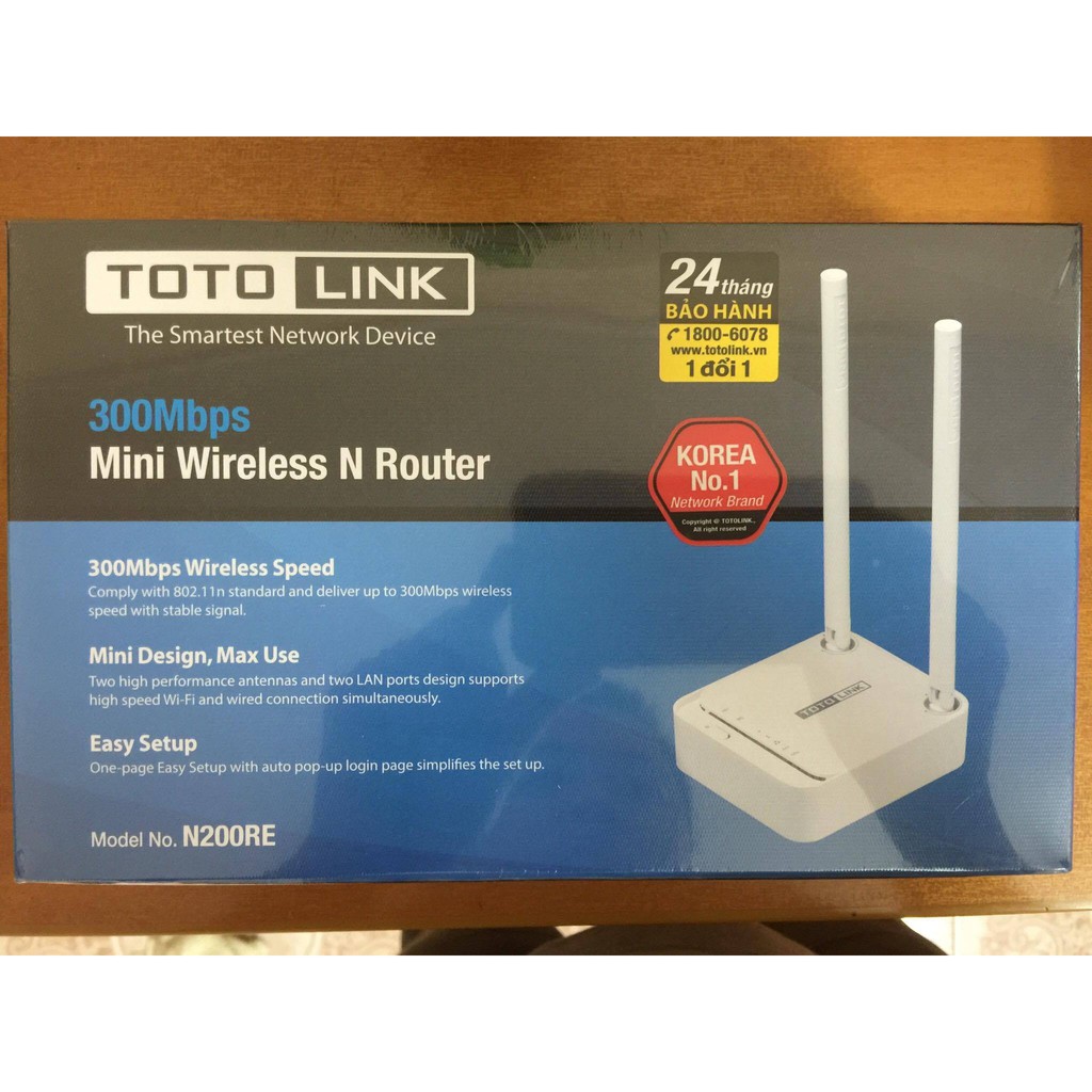 Bộ phát Wifi 300Mbps ToToLink N200RE-V3