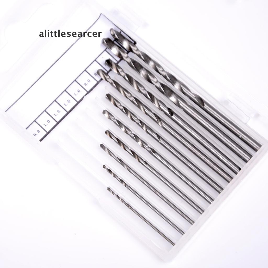 Máy Khoan Cầm Tay Mini Bằng Nhôm + 10 Mũi Khoan Xoắn Ốc Chuyên Dụng Làm Đồ Gỗ
