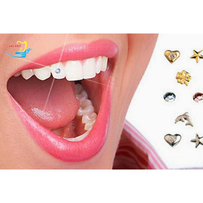 Hộp 20Viên Đá Đính Răng tặng kèm keo dán và bút