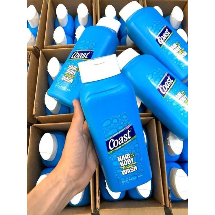 SỮA TẮM-GỘI COAST MỸ CHAI LỚN 946ml,SỮA TẮM GỘI 2IN1 COAST 946ML (CÓ VÒI)