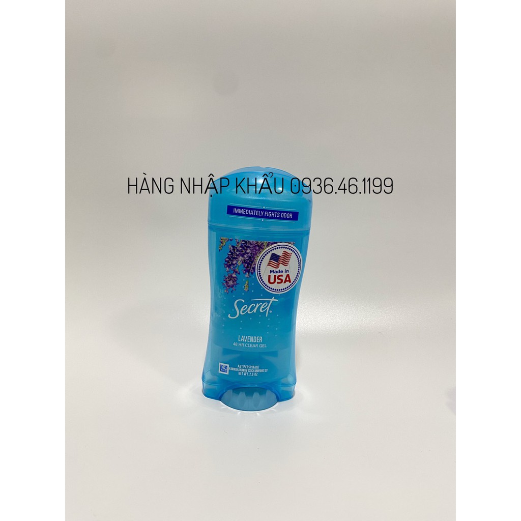 [Ảnh thật] [Chính hãng] Gel lăn khử mùi Secret dạng gel 48H clear gel - Mỹ