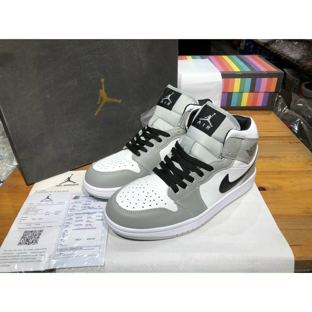 [Siêu Hot ]  Giày sneaker Jordan 1 grey/white đủ size nam nữ. Giày Jd1 xám cao | BigBuy360 - bigbuy360.vn