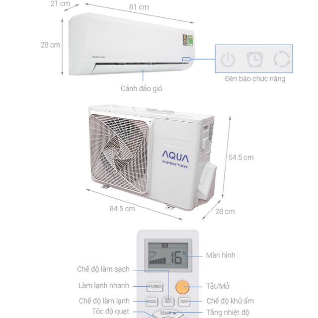 Điều hoà AQua 9000btu(WNM)