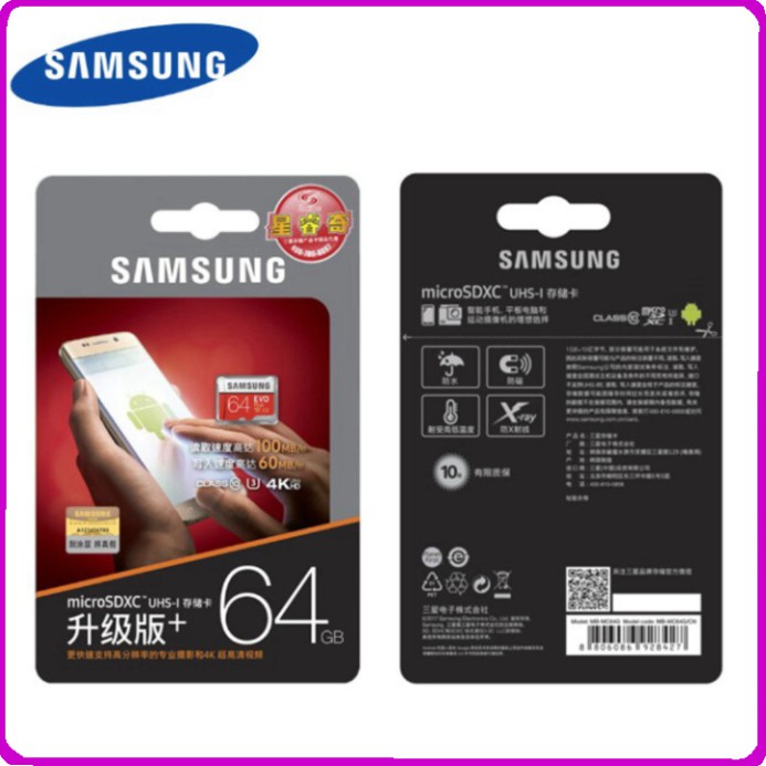 Thẻ nhớ chính hãng Samsung dùng cho camera hành trình micro SDXC64G speed class 10