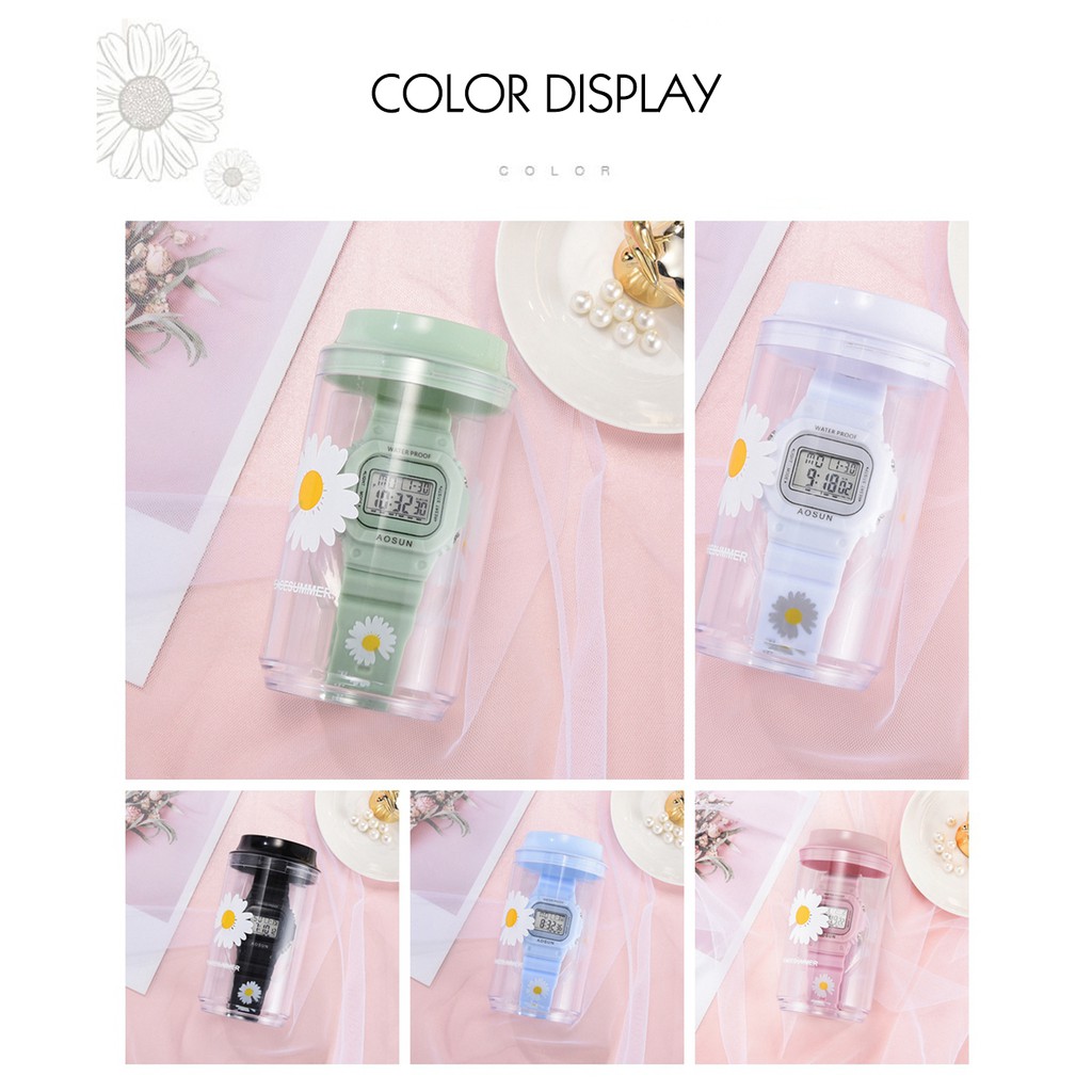 Đồng hồ/Đồng hồ kèm vòng đeo tay/Đồng hồ kèm hộp phong cách thể thao cho nữ sinh