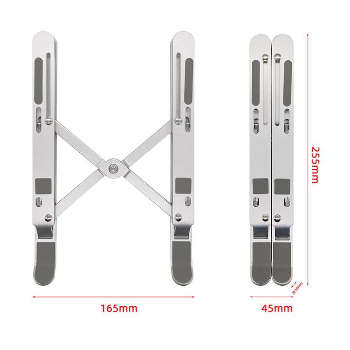 Giá đỡ Laptop Macbook stand nhôm chữ X cao cấp hỗ trợ tản nhiệt gấp gọn, để laptop ipad macbook kèm túi