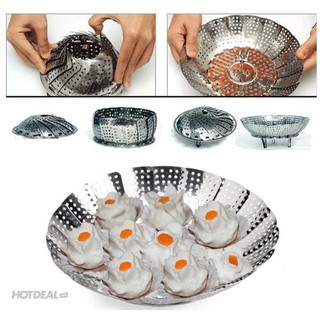 Rổ hấp xửng inox gấp gọn