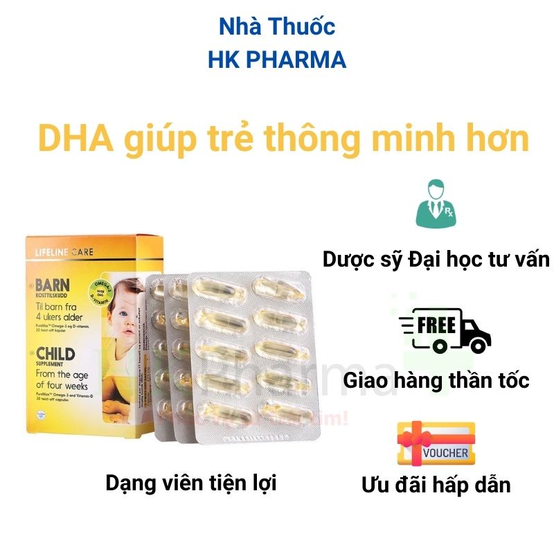 Dầu Cá Kim Cương LifelineCare Barn - Hộp 30 Viên