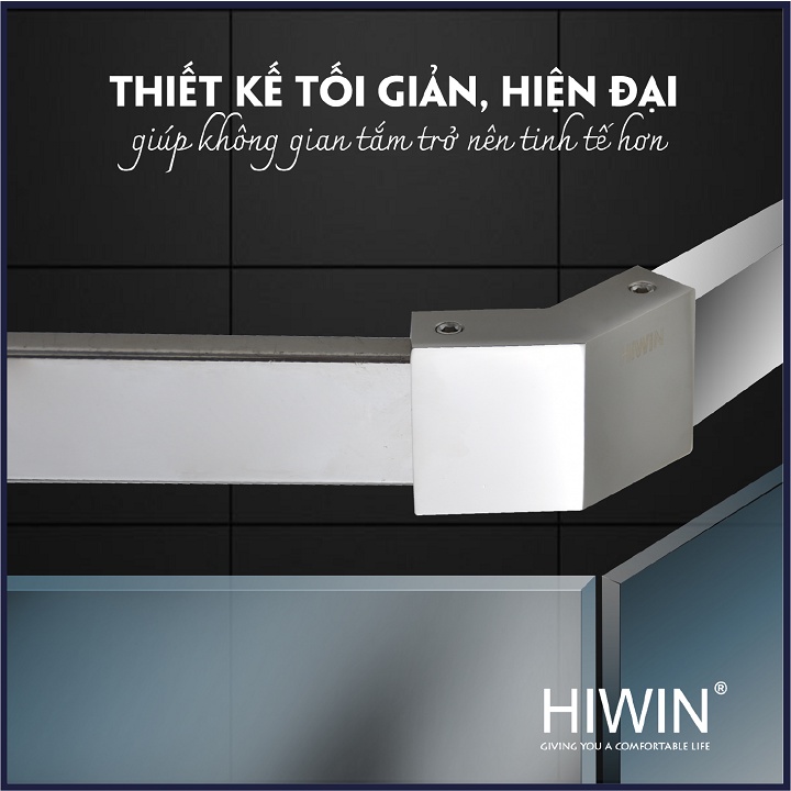 Chuyển góc 135 độ phòng tắm kính chất liệu inox 304 mặt gương dùng cho ống 10x30mm HIWIN SB-614F