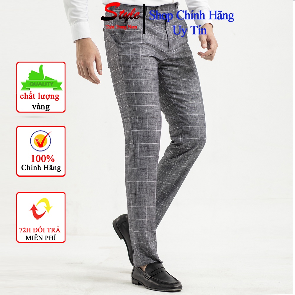 Quần Tây Nam ải co giãn nhẹ chống nhăn chống xù Quần âu nam Hàn Quốc dáng ôm công sở