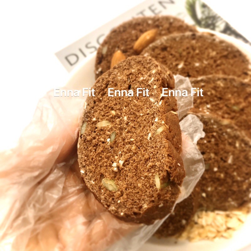(Ship miền Bắc) Combo 50 lát bánh mì đen nguyên cám mix hạt- Enna healthy food