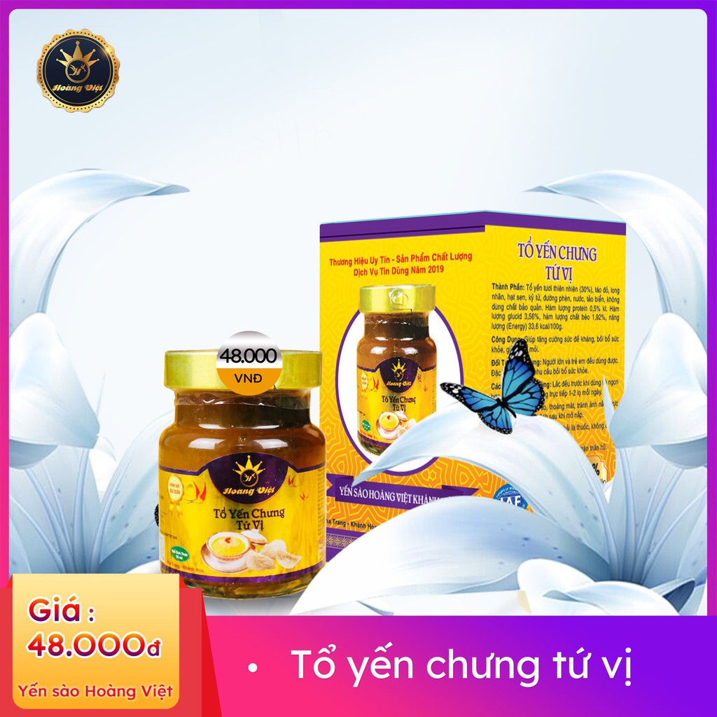 [6gr yến tươi] YẾN SÀO HOÀNG VIỆT CHƯNG HẠT CHIA-  mua 10 tặng thêm 1