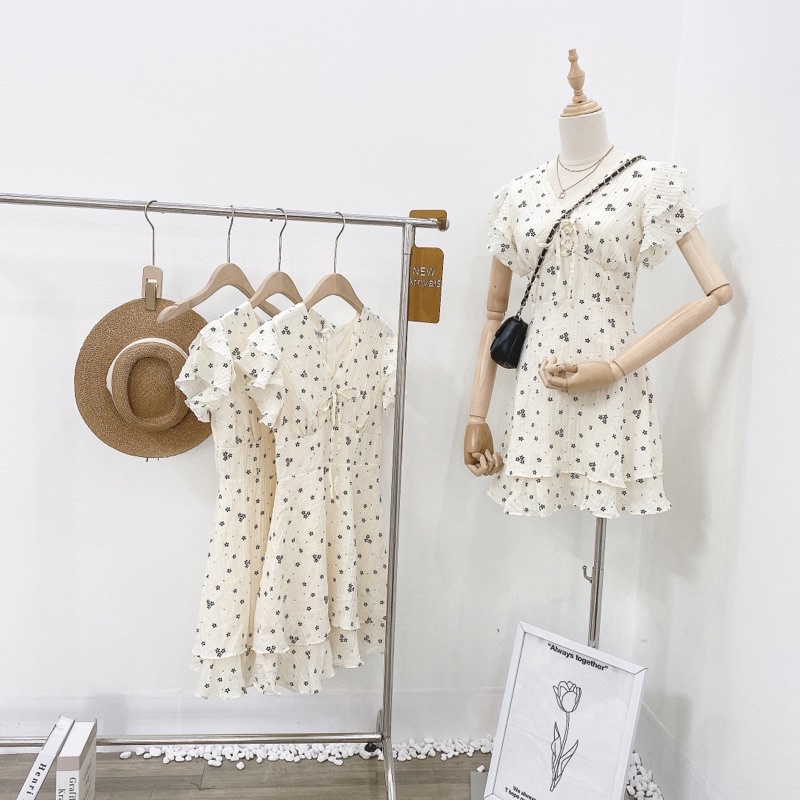 Váy Hoa Vân Tơ Cánh Tiên