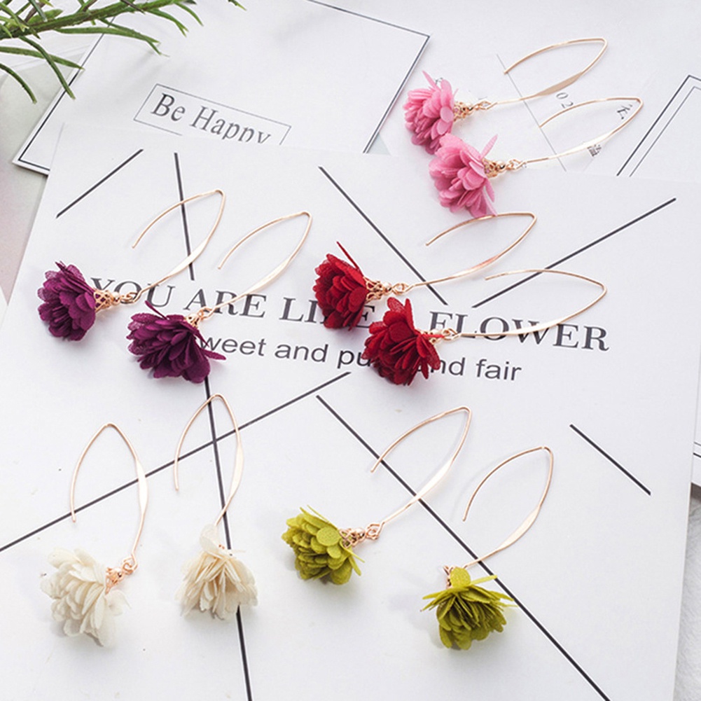 Đôi bông tai dáng dài phong cách vintage thời trang cho nữ