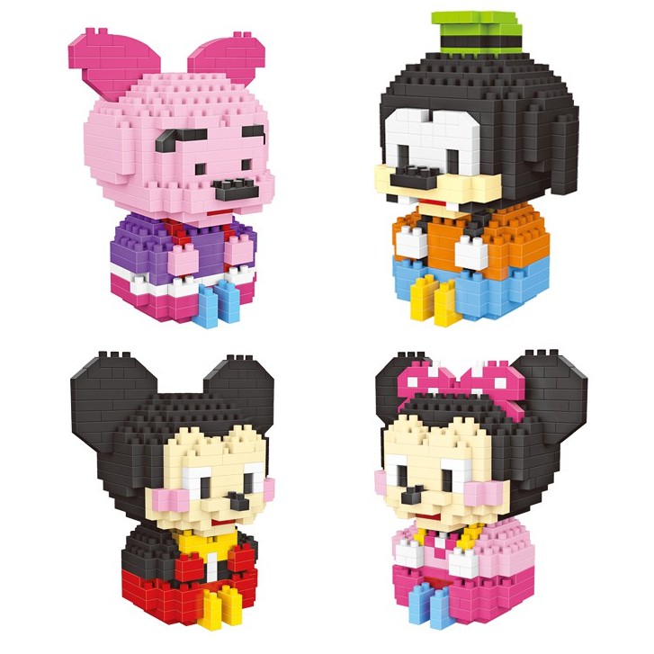 Bộ đồ chơi lắp ráp trang trí hình chuột Minnie đáng yêu cho bé