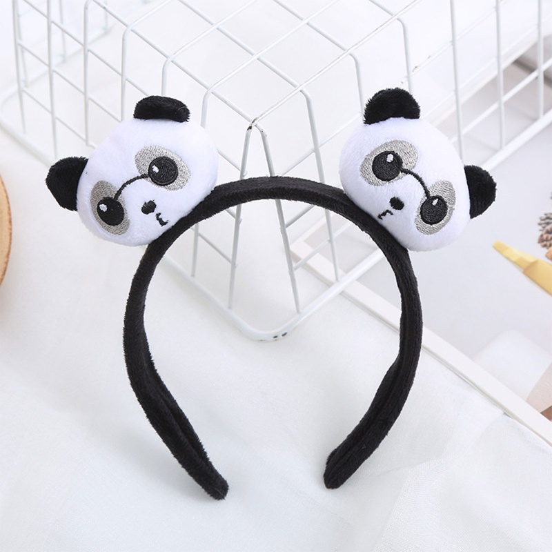 Băng Đô Cài Tóc Hình Gấu Trúc Nhồi Bông Ngọt Ngào Cho Nữ