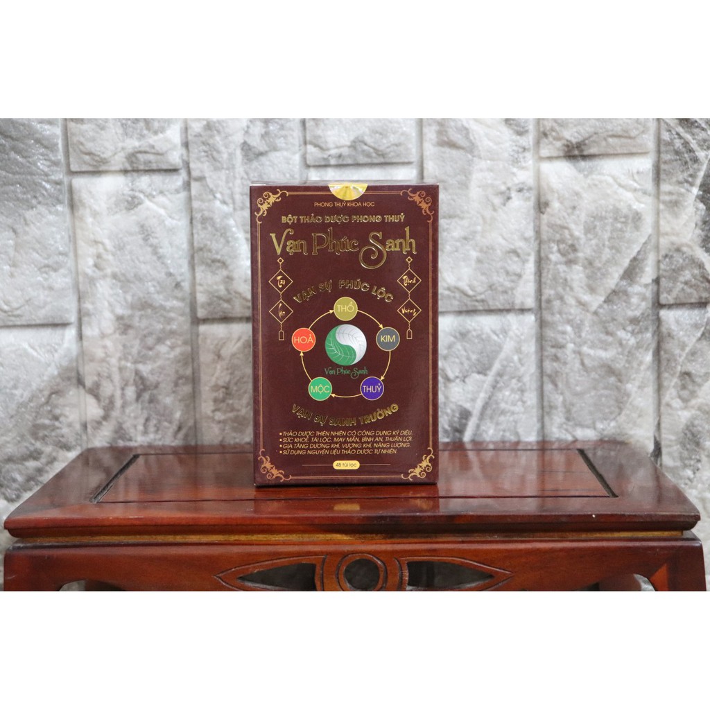 Hộp Bột Phong Thủy Tài Lộc Vạn Phúc Sanh 48 Gói(Tặng Kèm Túi Gấm Đỏ May Mắn) | BigBuy360 - bigbuy360.vn