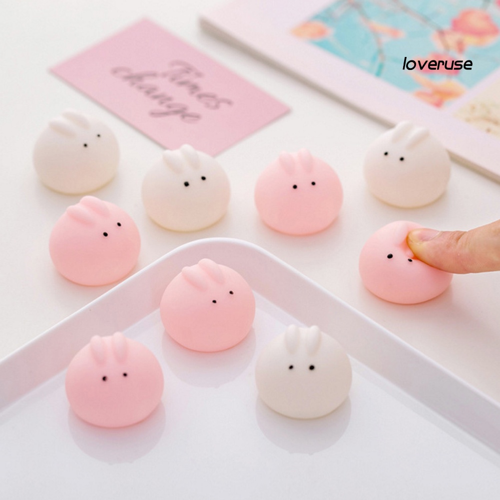 Set 5 Đồ Chơi Bóp Tay Hình Thỏ Mềm Mại Dễ Thương