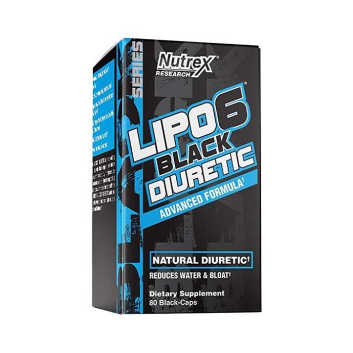 NUTREX LIPO 6 BLACK DIURETIC 80 VIÊN Hỗ Trợ Giảm Mỡ Giúp Cắt Nước Mất Nước Trong Thi Đấu - USA