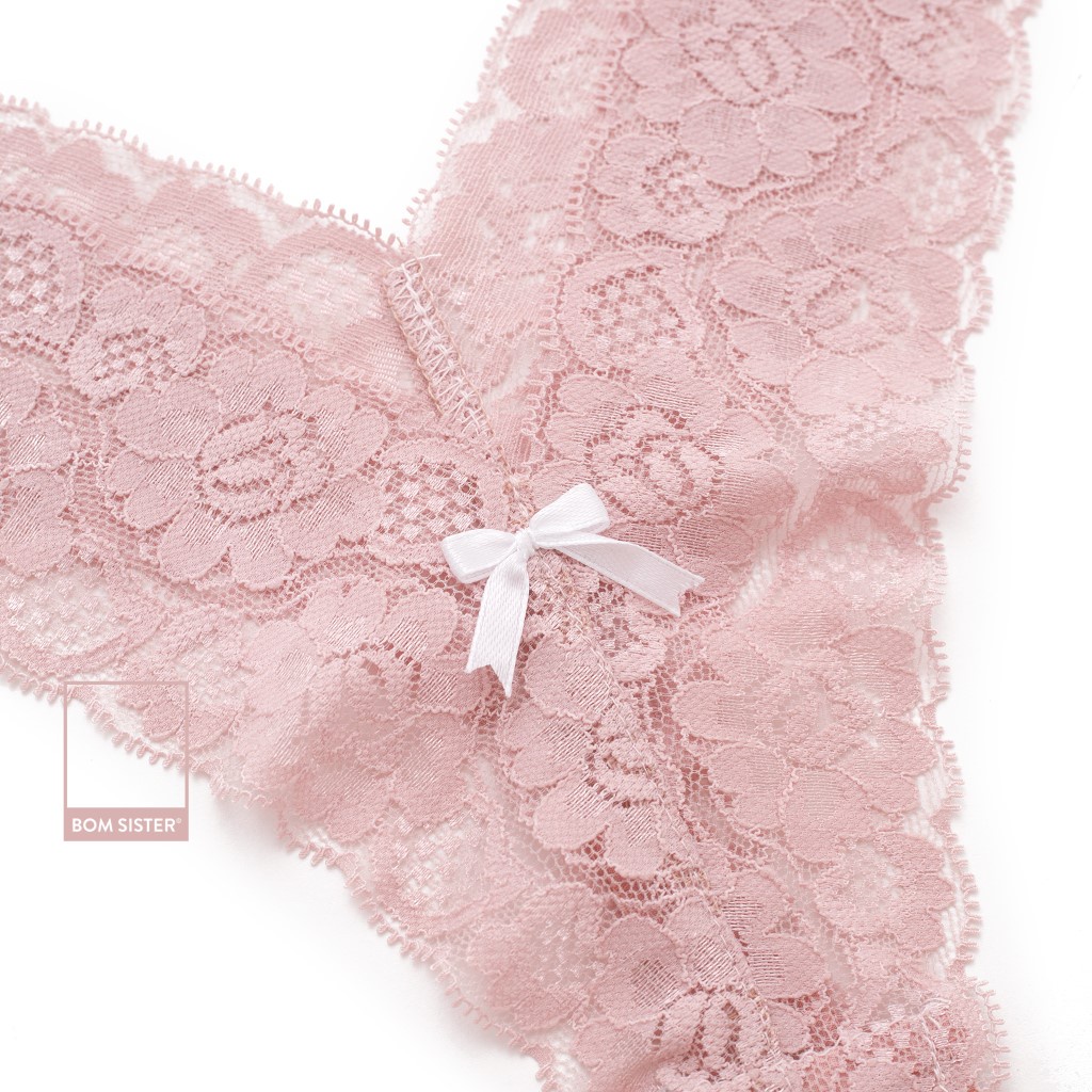 Quần lót lọt khe ren hoa dáng chữ Y BOM SISTER Q0002