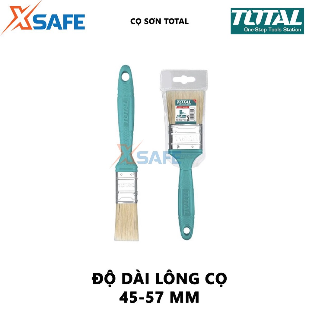 Cọ sơn TOTAL Chổi quét sơn độ rộng cọ 1-4 inch, độ dài lông cọ 45-57mm, độ dày lông cọ 10-14mm, tay cầm nhựa độc đáo