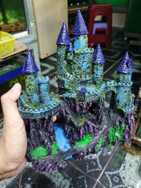 LÂU ĐÀI TRANG TRÍ HỒ CÁ NON BỘ 22x7x23cm