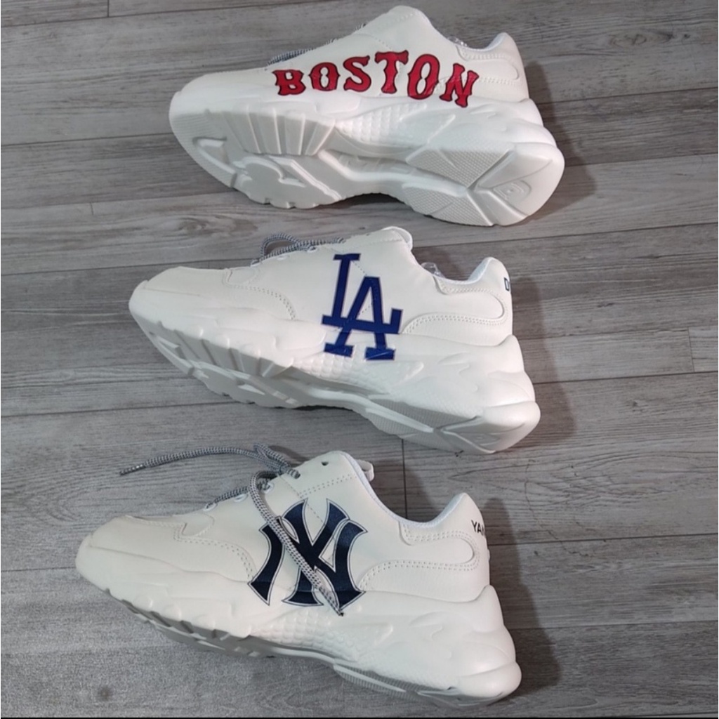 Giày thể thao nam nữ màu trắng đế cao BOSTON NY VÀ LA VỚI 3 MẪU HOT HÍT - Mẫu Giày tăng chiều cao
