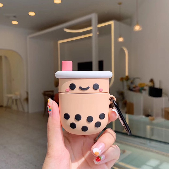Case Airpods 1/2/3/Pro cốc trà sữa cute, Ốp Airpods 1/2/3/Pro - Mã TZAP333