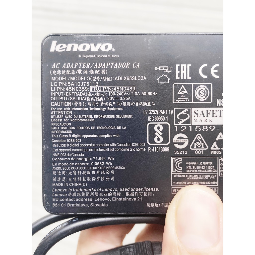 Sac laptop lenovo ThinkPad G500S G700 20v 3.25a chính hãng