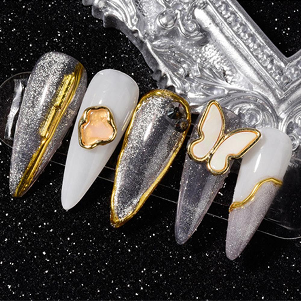 Bộ 2 Hộp Phụ Kiện Trang Trí Móng Tay Hình Bướm 3d