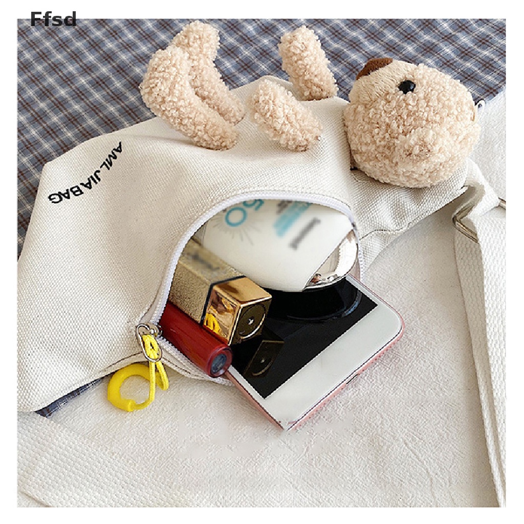 Túi Đeo Chéo Ngực / Thắt Lưng Bằng Vải Bạt Có Khóa Kéo Cho Nữ