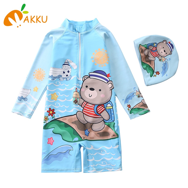 Bộ Đồ Bơi Dài Tay Chống Nắng In Hình Kỳ Lân One Piece Cho Bé Trai Và Gái AKKU