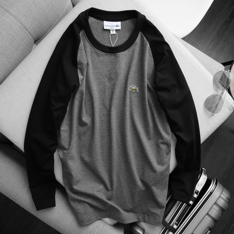 Áo thun tay dài nam nữ  la co ste raglan from unisex