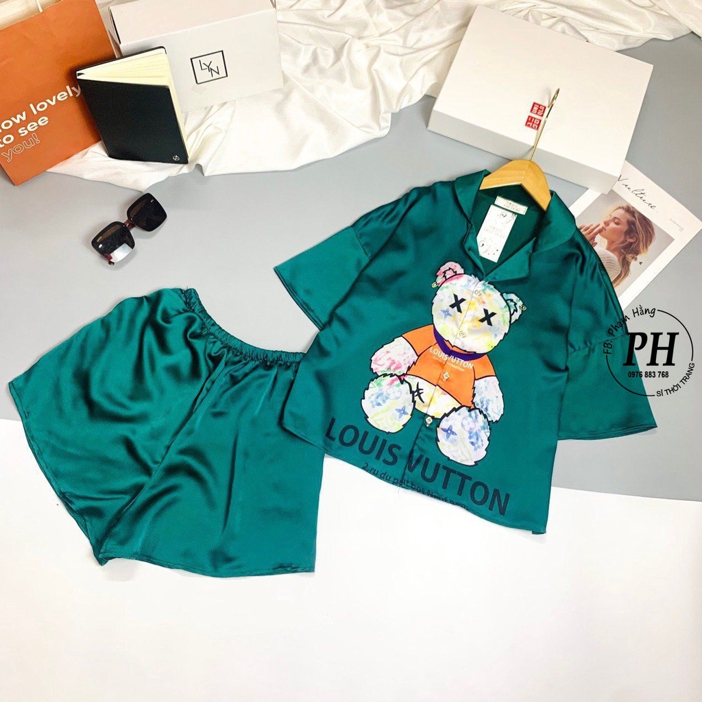 Bộ Đùi pijama Đùi Tay Dơi , phom rộng thoải Mái  -Chất lụa mango Mềm Mịn ( Kèm Video Thật )