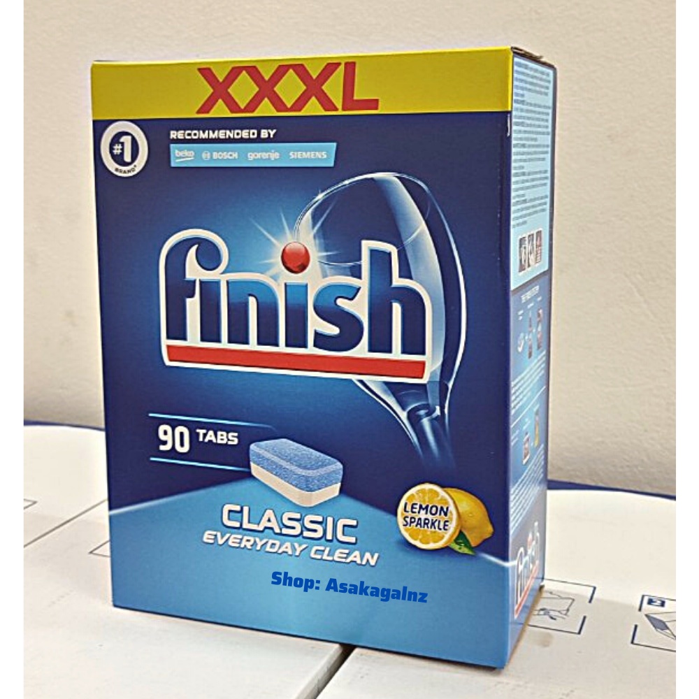 Viên rửa bát Finish Classic 90 viên[MỚI 2021], Hương chanh - Chính Hãng