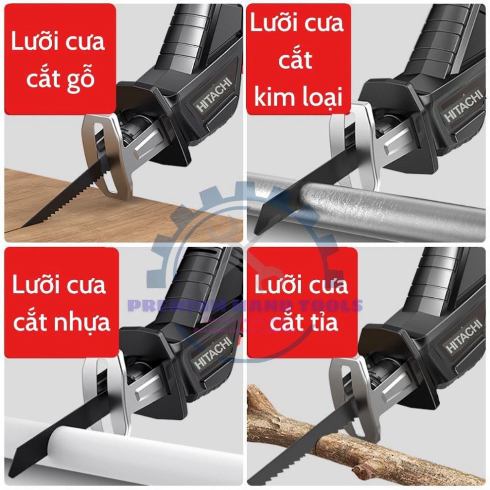 [Cao Cấp] Máy cưa kiếm - Máy cưa đa năng chạy pin Hitachi 36V (2 pin 1 sạc) Tặng 4 lưỡi cưa cao cấp [Hàng Cao Cấp] ...