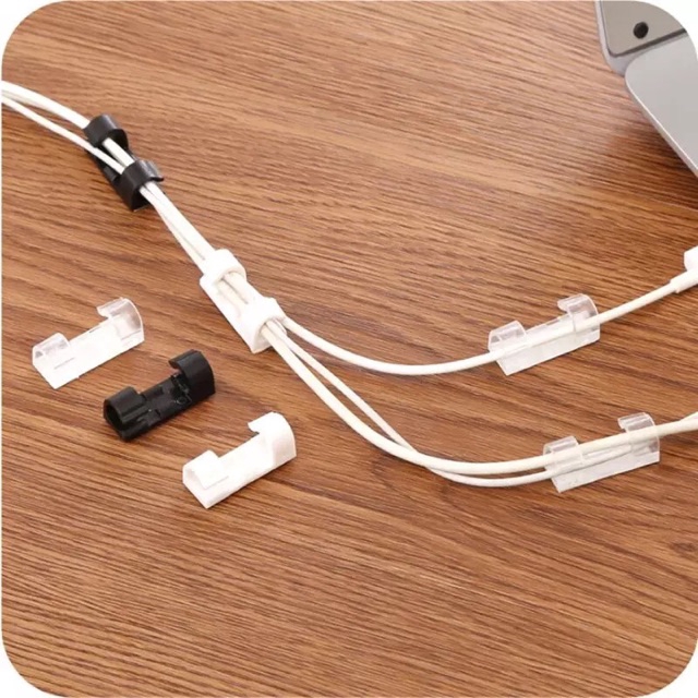 Bộ 20 dụng cụ cố định dây cáp bằng nhựa thiết kế tiện lợi