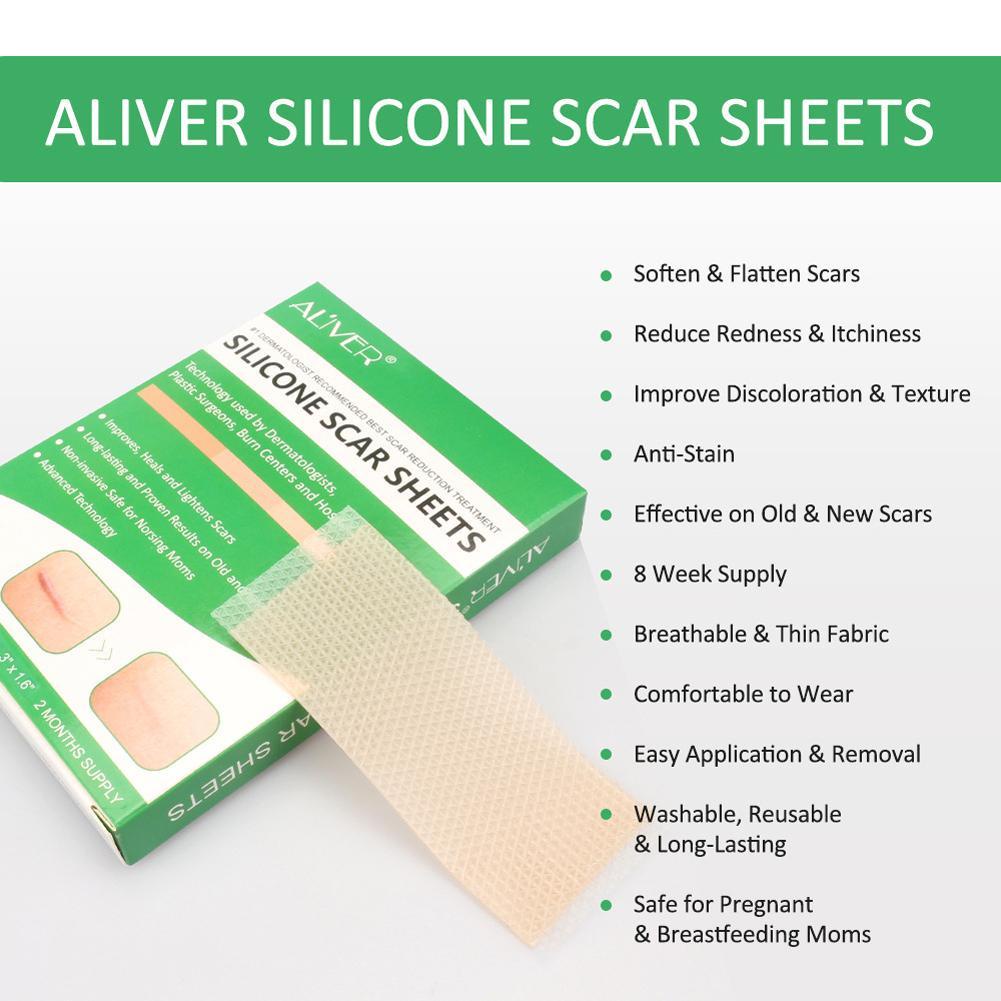 Set 4 miếng dán loại bỏ sẹo ALIVER y tế silicone gel phục hồi làn da M4N1