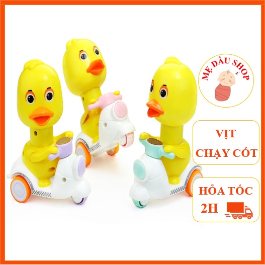 Đồ chơi vịt chạy xe - Kích thích sự phát triển của bé - Vịt chạy xe bằng cót dễ thương