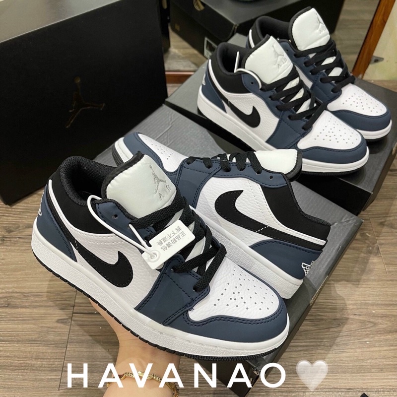 Giày thể thao nam nữ sneaker -  giày jocdan xanh than  cổ thấp - hàng 11 full bill full box]  jd1 thấp cổ ❤️