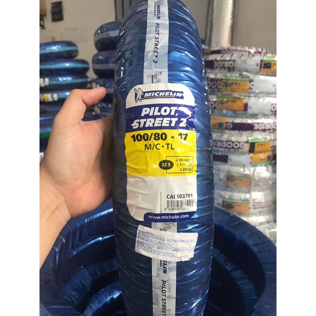 Vỏ xe Michelin Pilot street 2 size 100/80-17