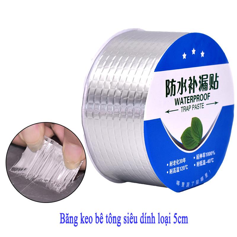 Cuộn băng keo đa năng chống thấm nước cực tốt, băng keo dán mái tôn, trần nhà, thùng xô chậu bị thủng