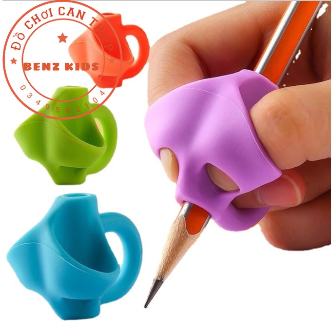 Định vị cầm bút silicon xỏ ngón chỉnh tư thế cầm bút cho bé tập viết