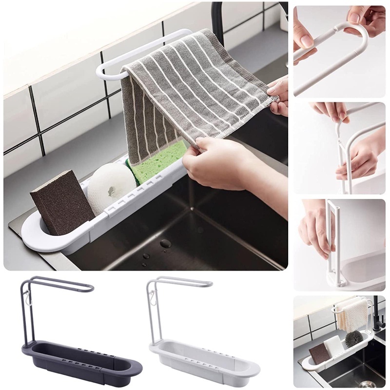 Giá Đỡ Hai Tầng Có Thể Điều Chỉnh Gắn Bồn Rửa Tiện Dụng Và Bền