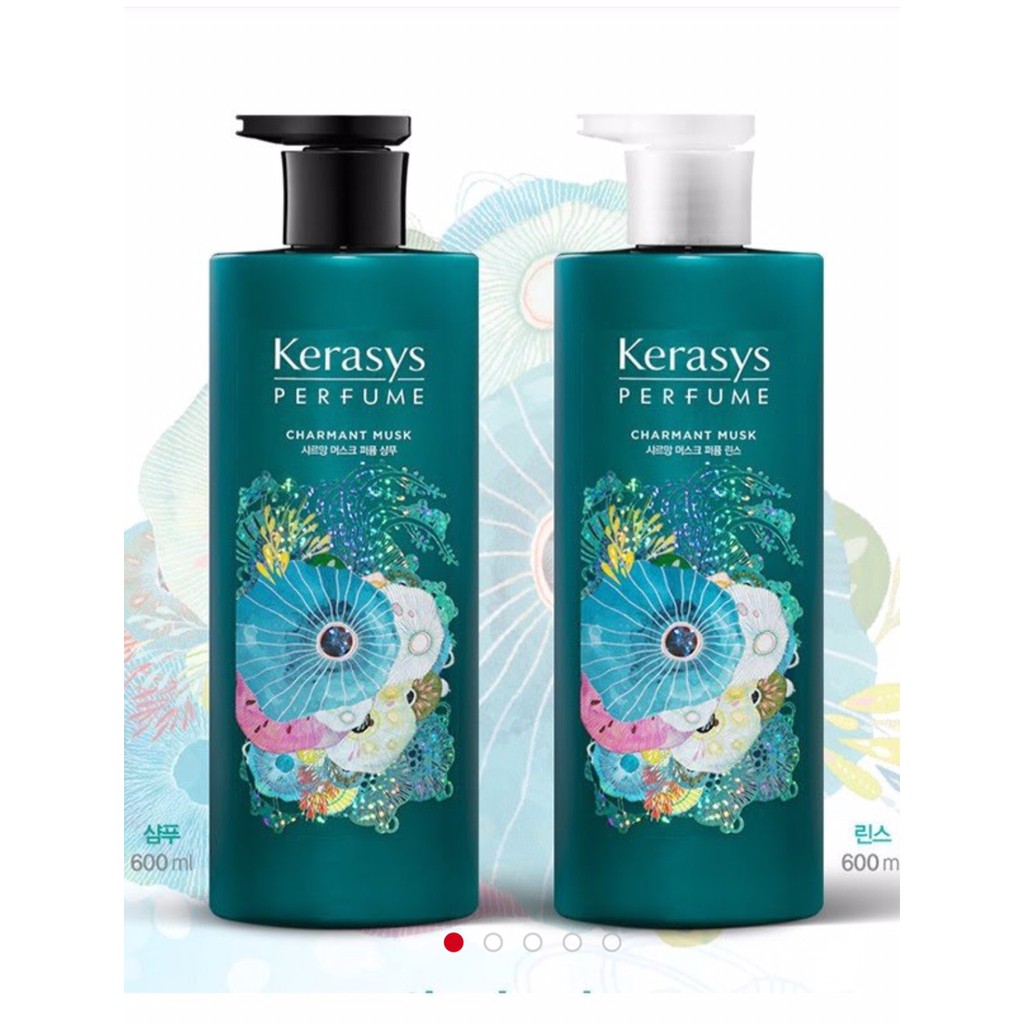 Cặp gội xả nước hoa hương cúc rừng và xạ hương Kerasys Lovely Daisy Hàn Quốc 600ml