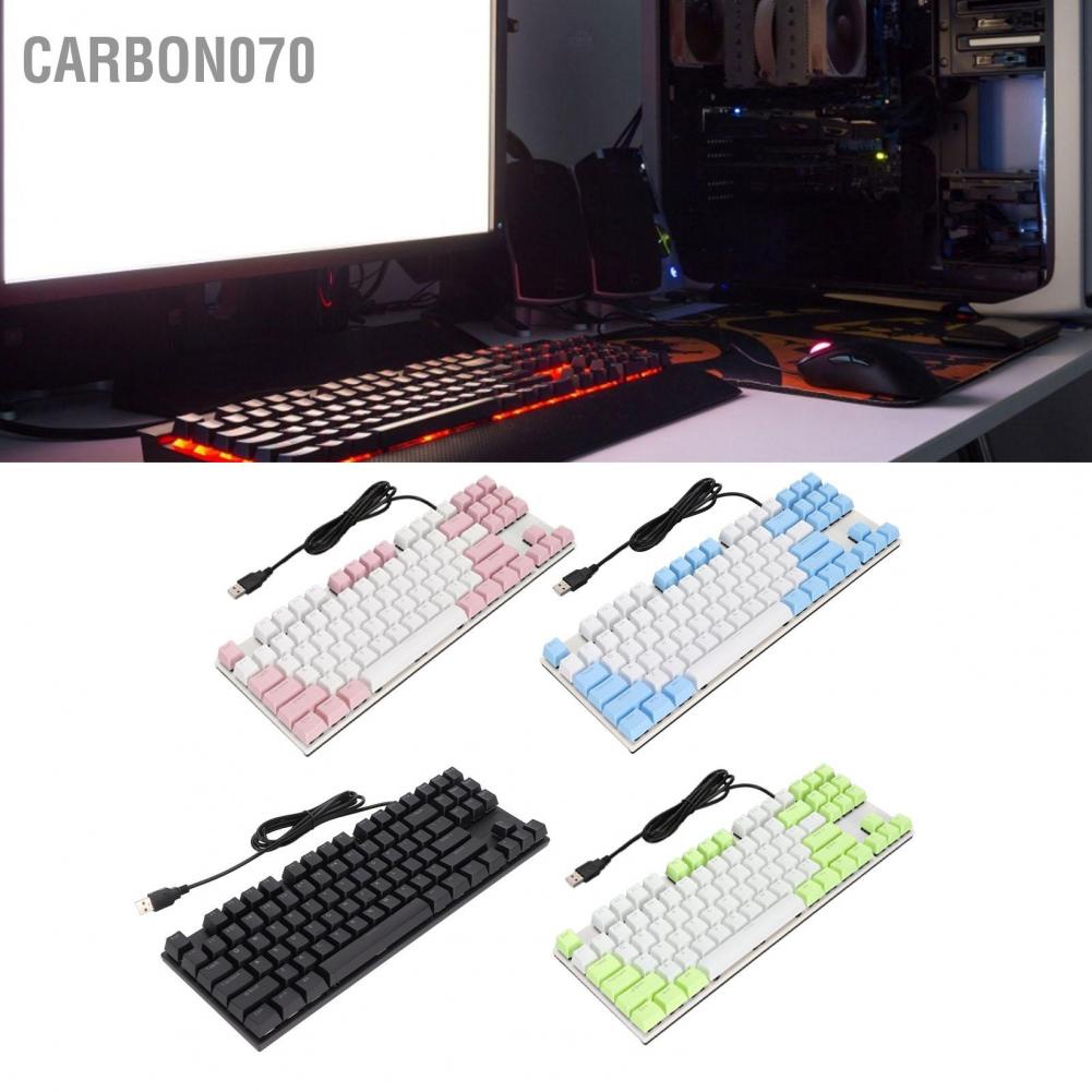 Hàng HOT Bàn phím cơ gaming iBlancod K87 Thiết kế có dây đèn nền nhiều màu tiện dụng Chơi game【Carbon070】