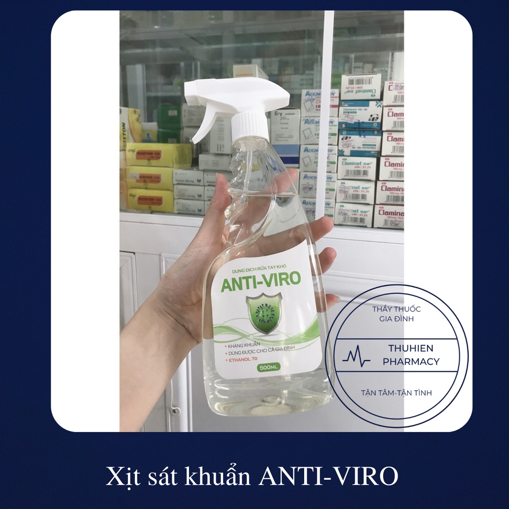 Dung dịch xịt rửa tay khô ANTI-VIRO kháng khuẩn, ngăn ngừa vi.rus và các bệnh truyền nhiễm | BigBuy360 - bigbuy360.vn