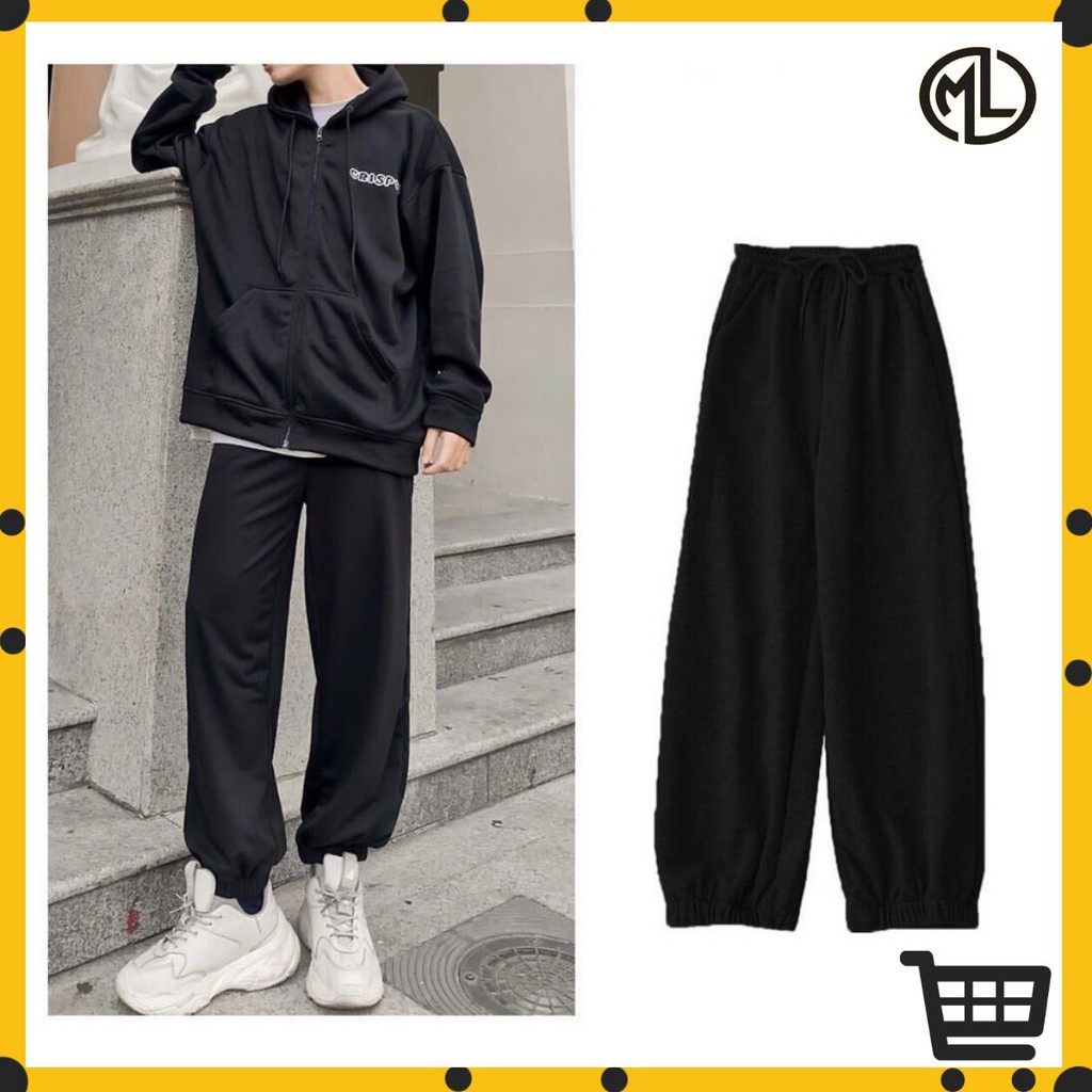 Quần Thun JOGGER TRƠN Nam  Kiểu Dáng Thể Thao Năng Động Trẻ Trung - MAYLANSTORE