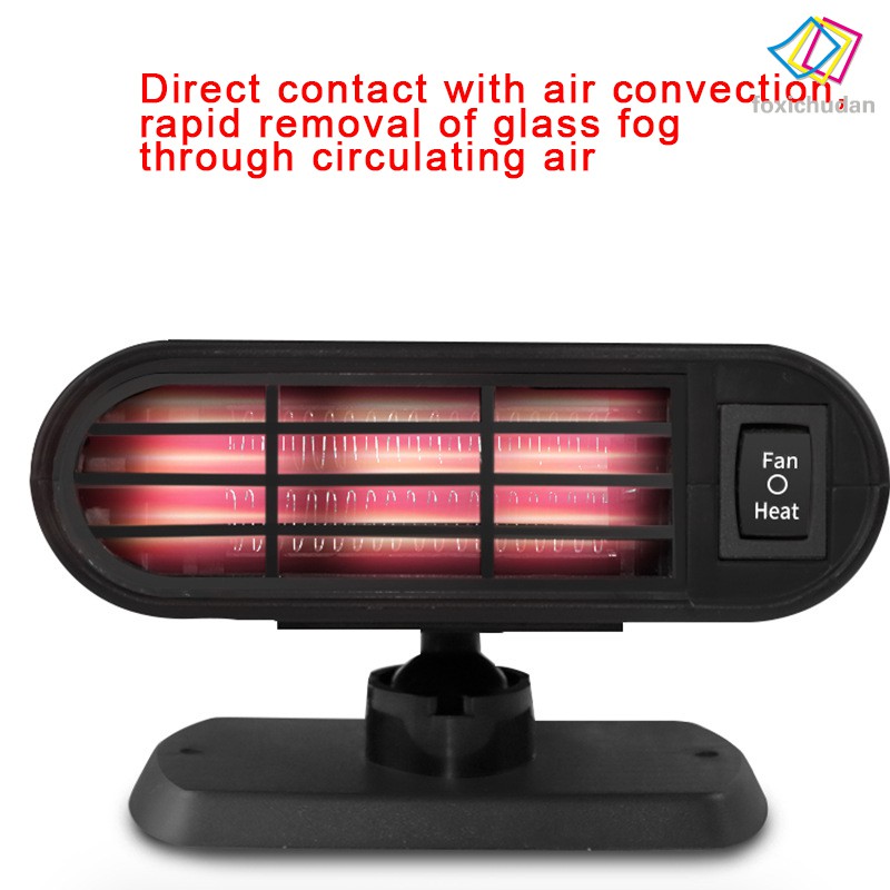 [FCD] Car Heater Defroster 12V/24V 150W Car Defogging Snow Heater Upright Windscreen Demister with Air Purification